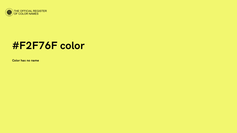 #F2F76F color image