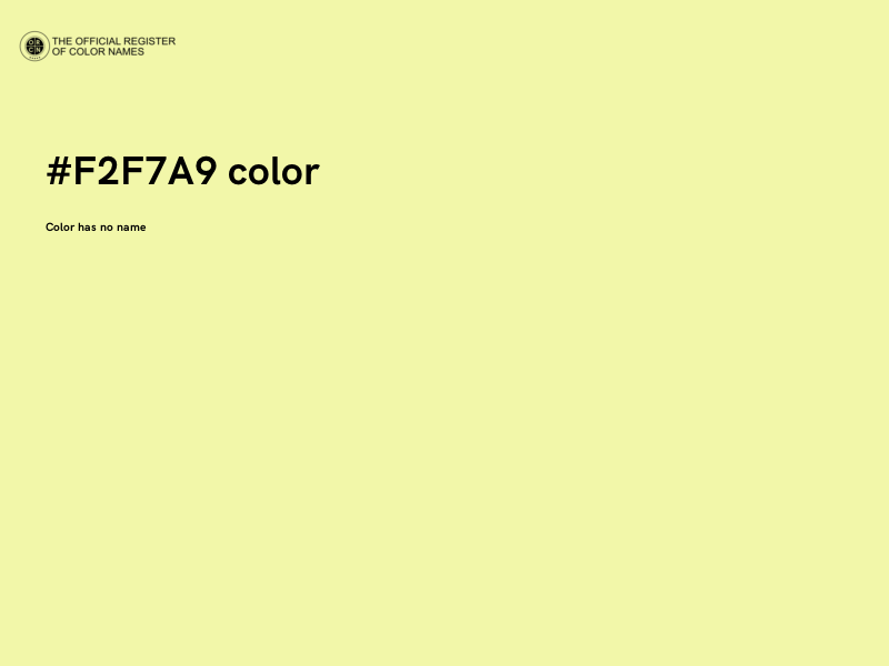 #F2F7A9 color image