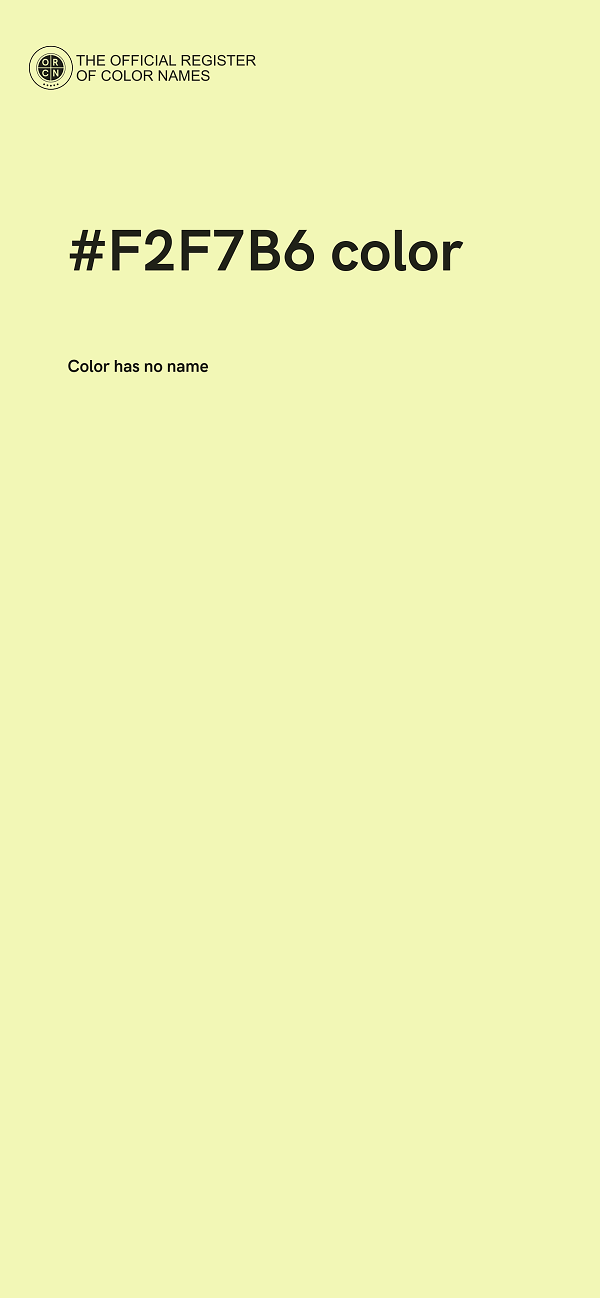 #F2F7B6 color image