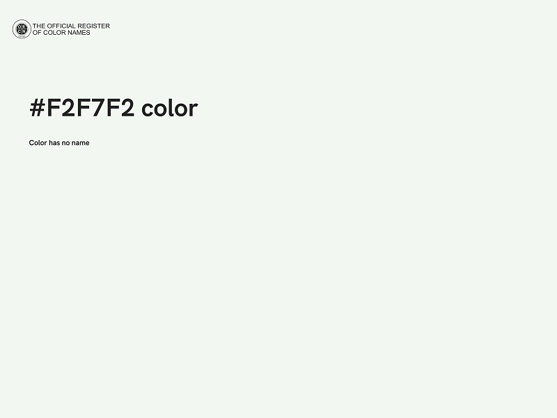 #F2F7F2 color image