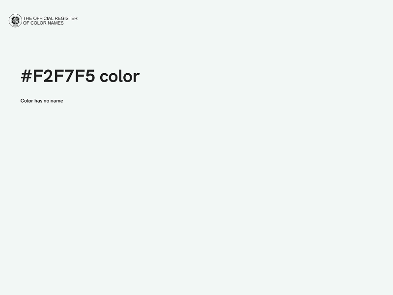 #F2F7F5 color image