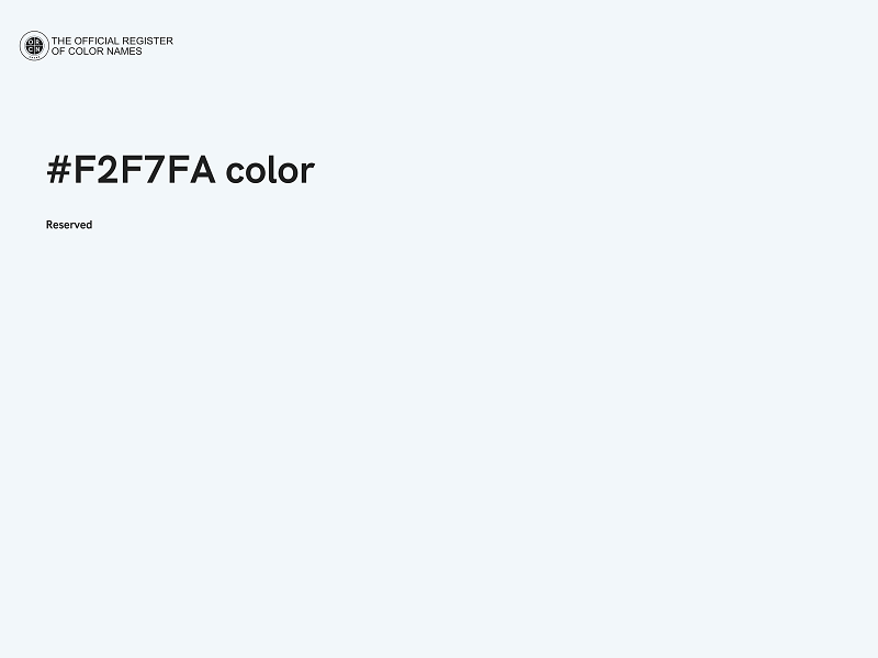 #F2F7FA color image