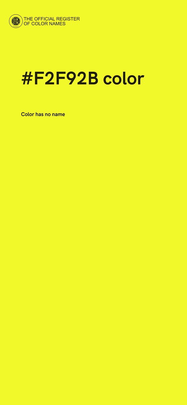#F2F92B color image