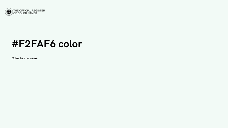 #F2FAF6 color image