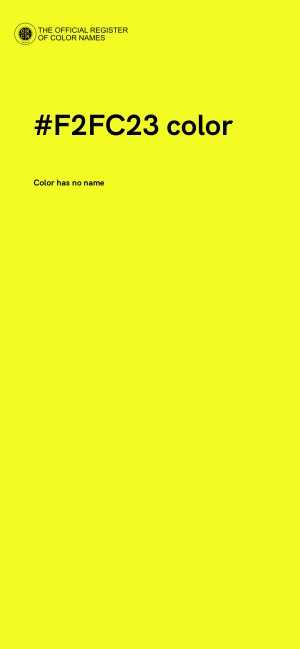 #F2FC23 color image