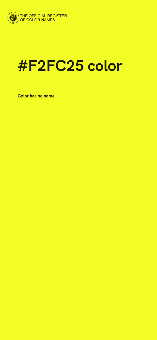 #F2FC25 color image