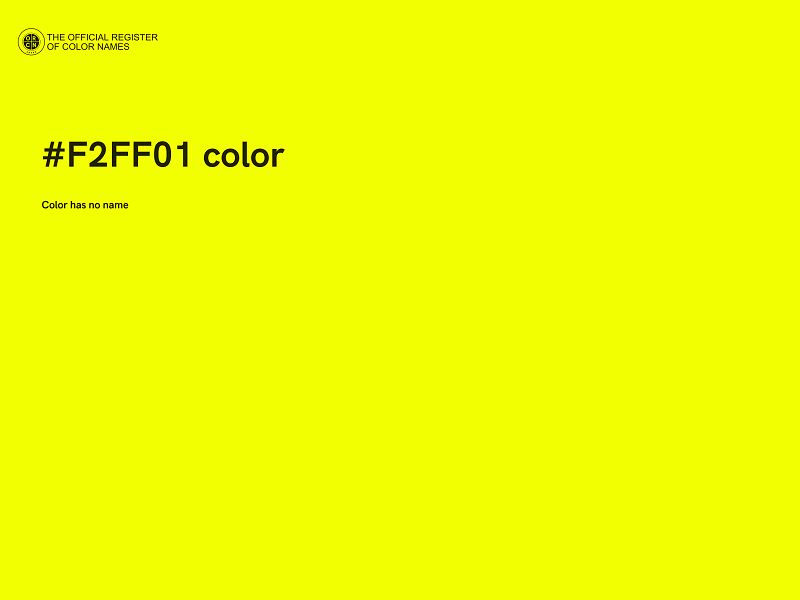 #F2FF01 color image