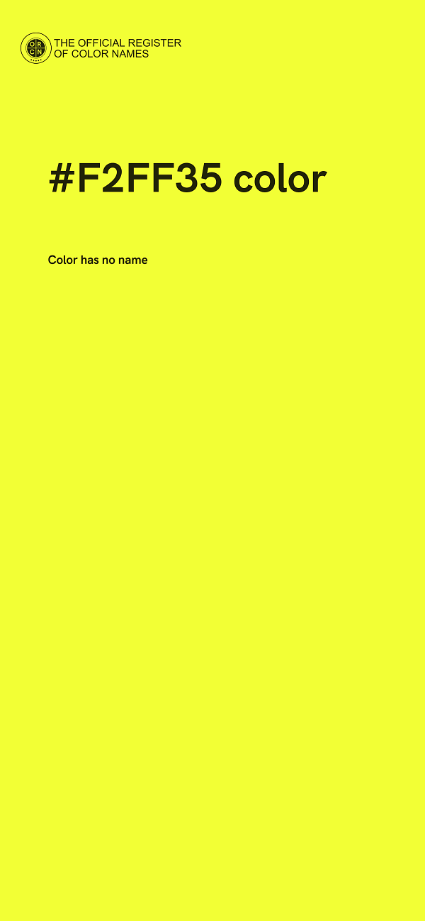#F2FF35 color image