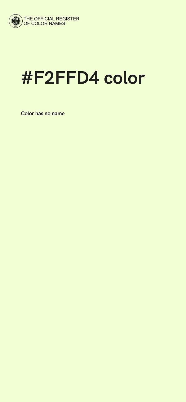 #F2FFD4 color image
