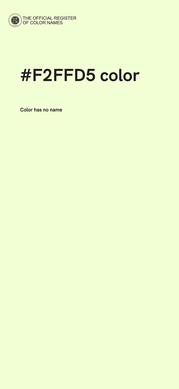 #F2FFD5 color image
