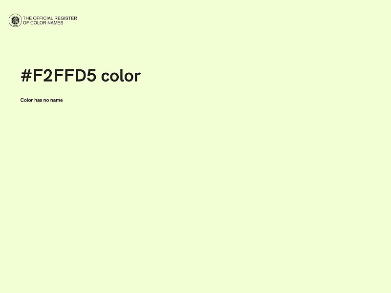 #F2FFD5 color image