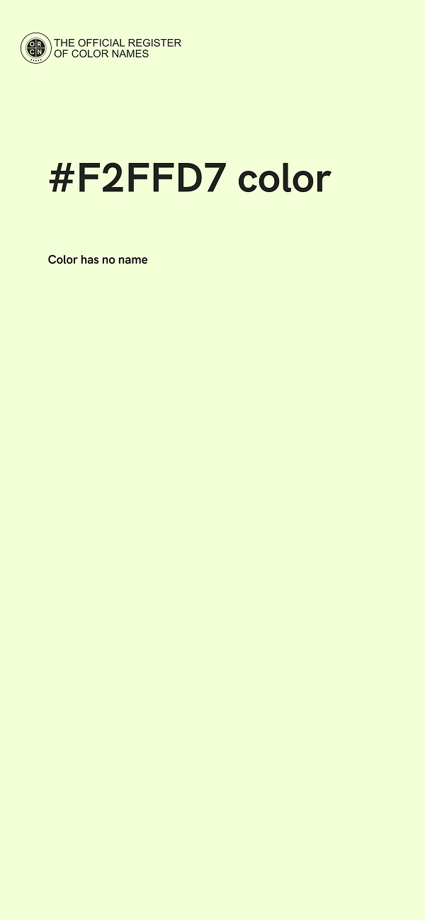 #F2FFD7 color image