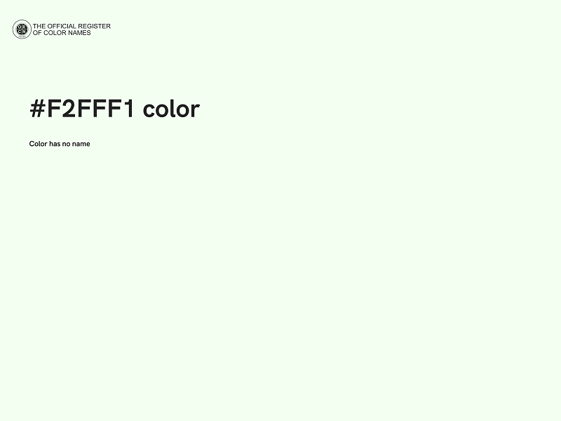 #F2FFF1 color image