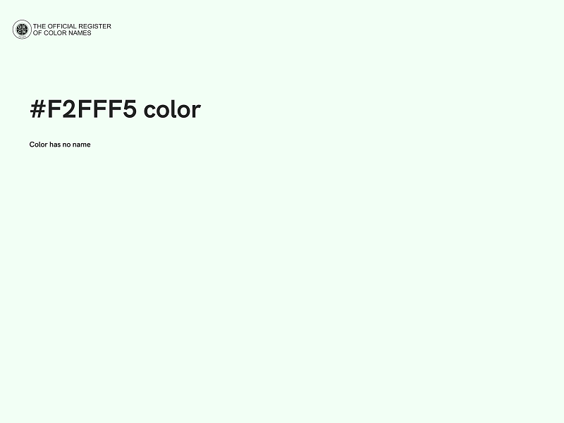 #F2FFF5 color image