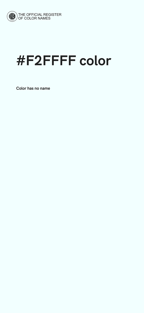 #F2FFFF color image