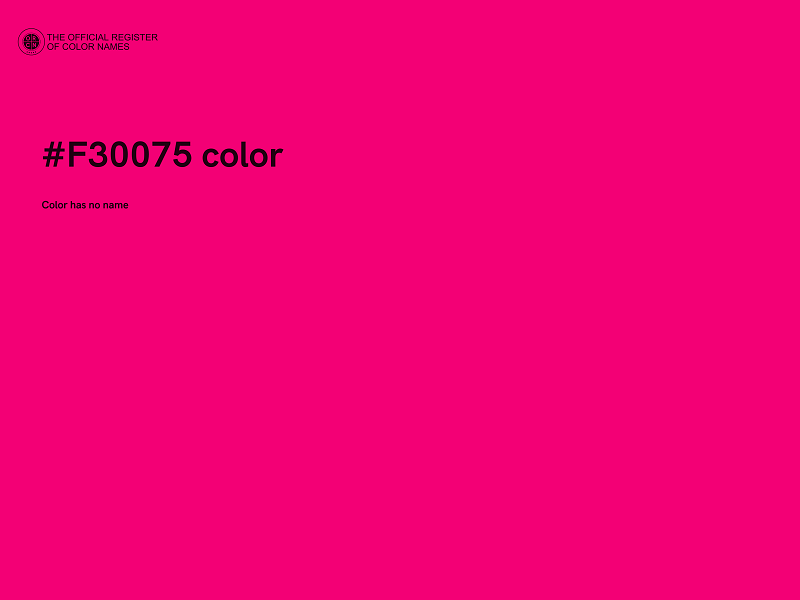 #F30075 color image