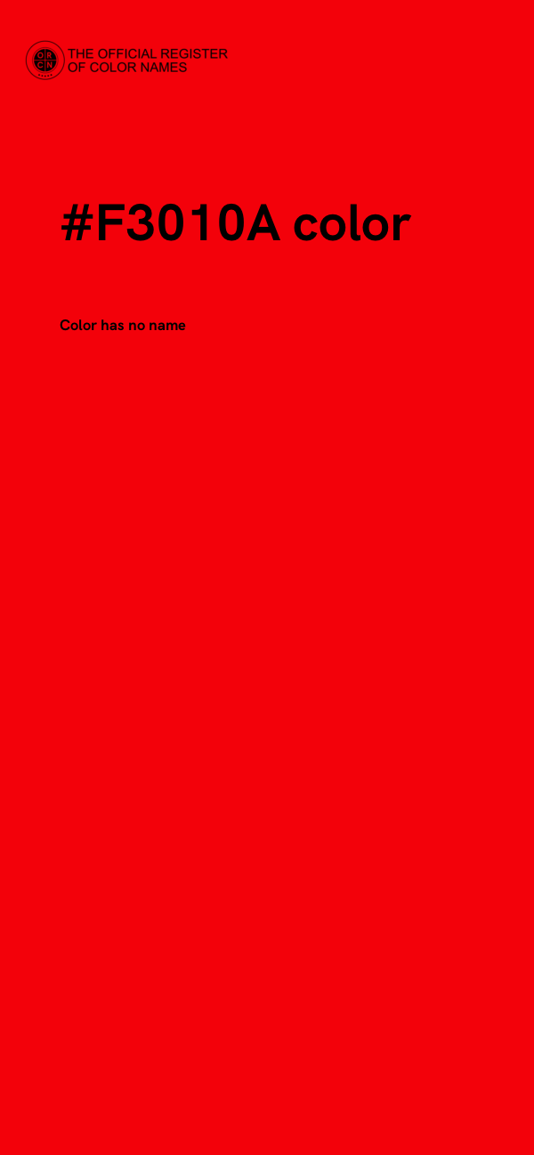 #F3010A color image