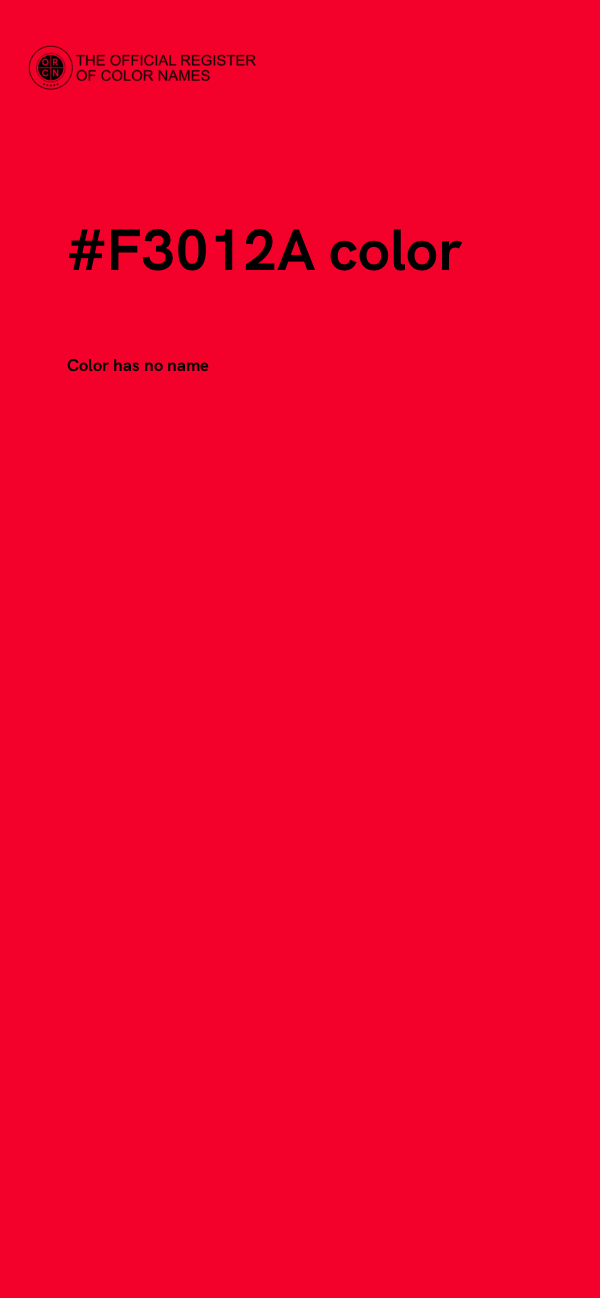 #F3012A color image
