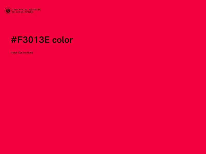 #F3013E color image