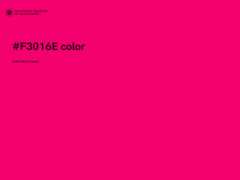 #F3016E color image