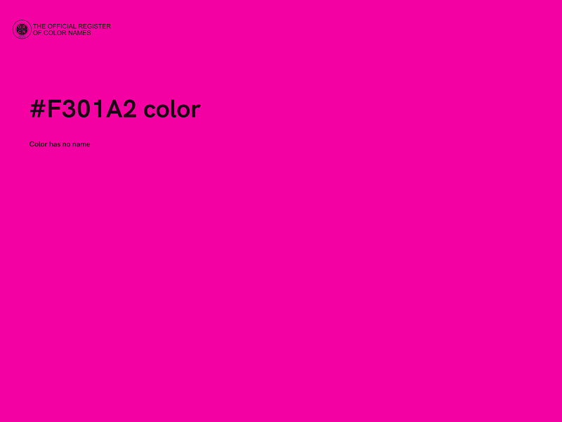 #F301A2 color image
