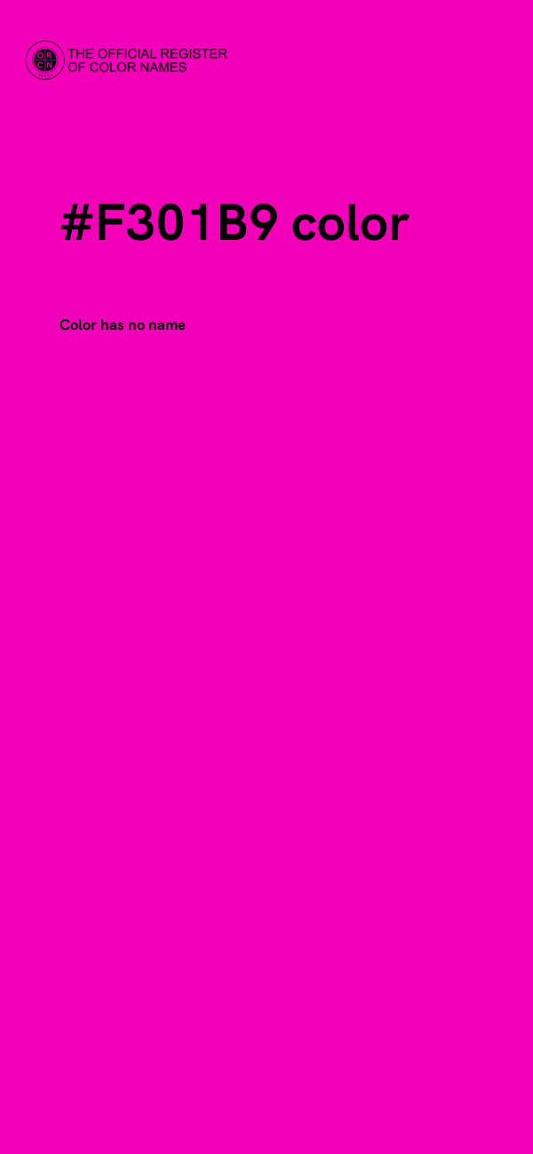 #F301B9 color image