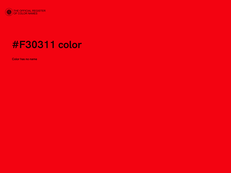 #F30311 color image