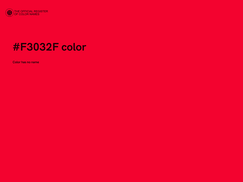 #F3032F color image