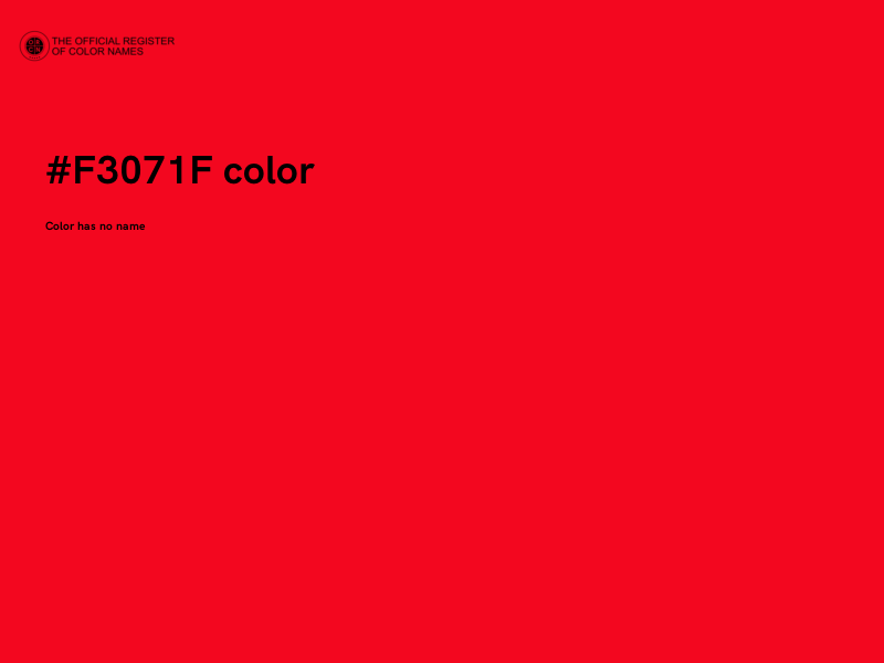 #F3071F color image