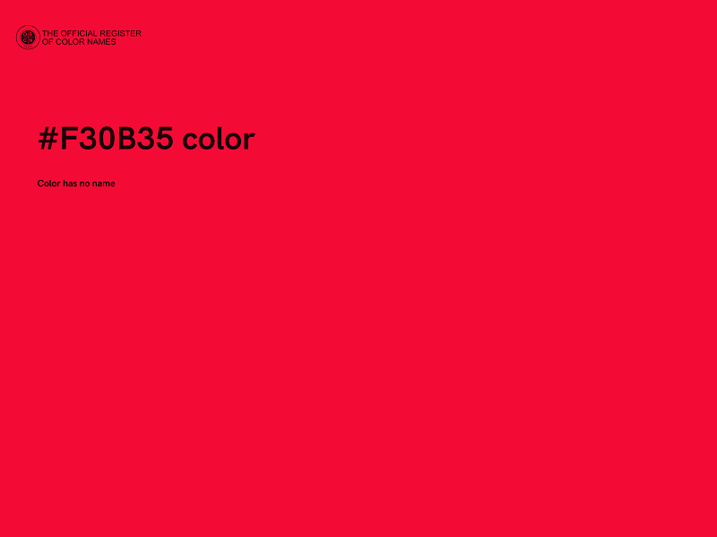 #F30B35 color image