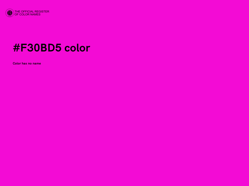 #F30BD5 color image