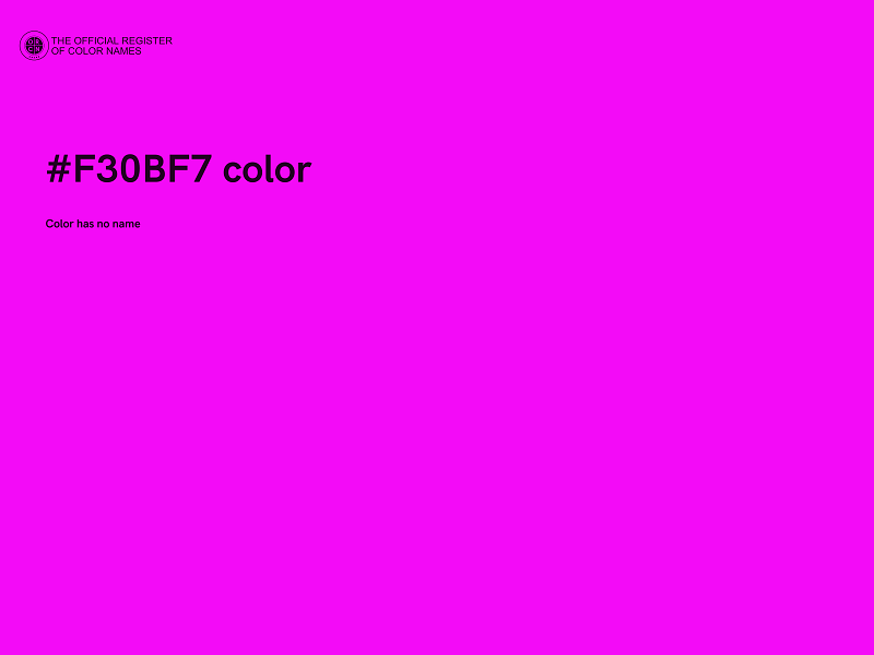 #F30BF7 color image