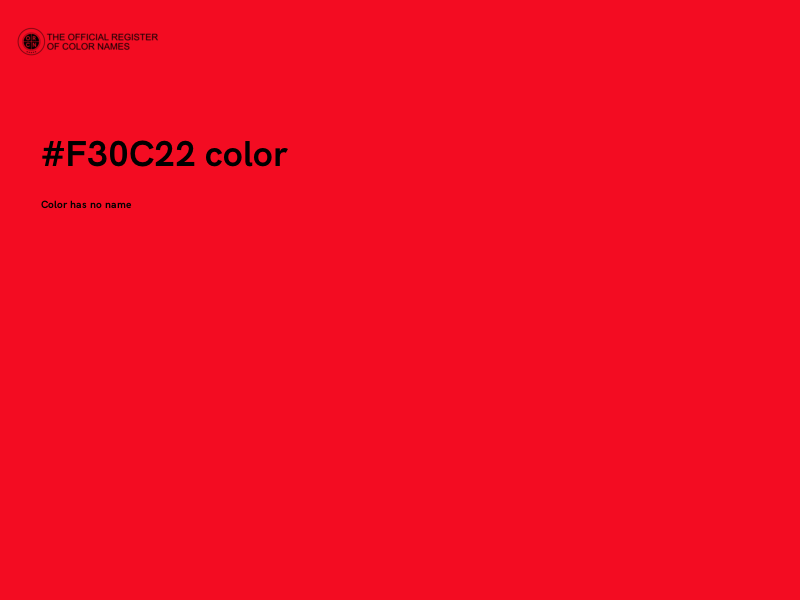 #F30C22 color image