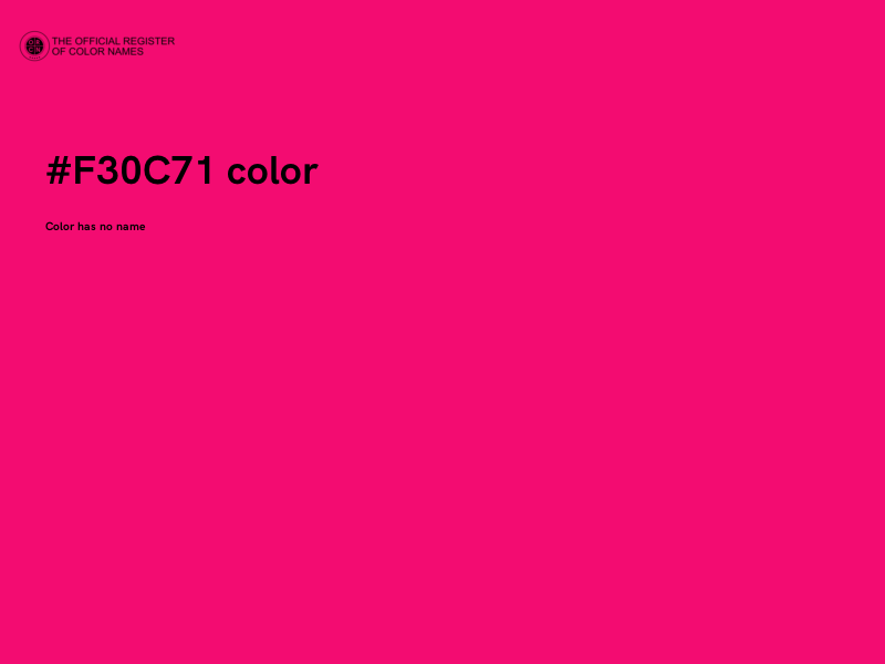 #F30C71 color image