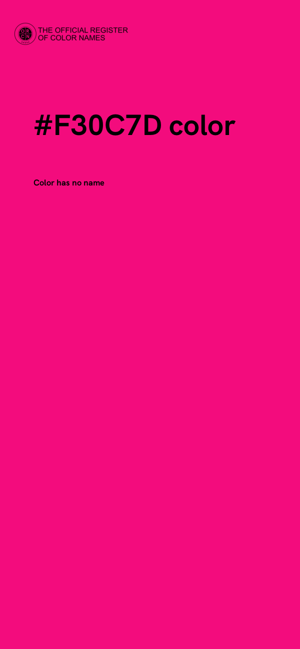 #F30C7D color image