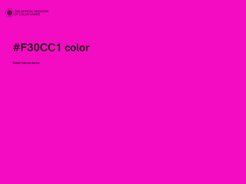 #F30CC1 color image