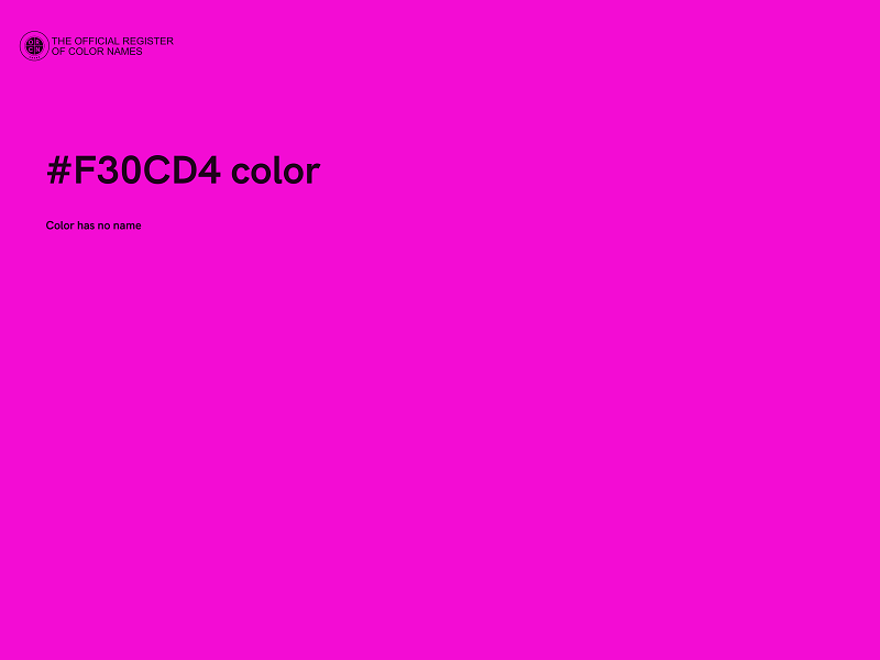 #F30CD4 color image