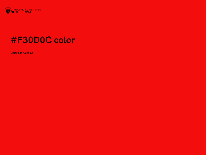 #F30D0C color image
