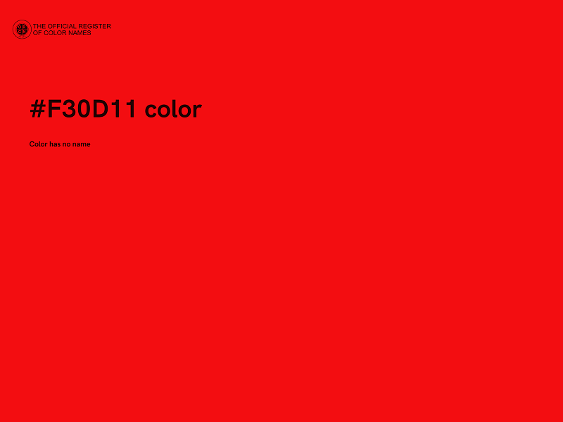 #F30D11 color image