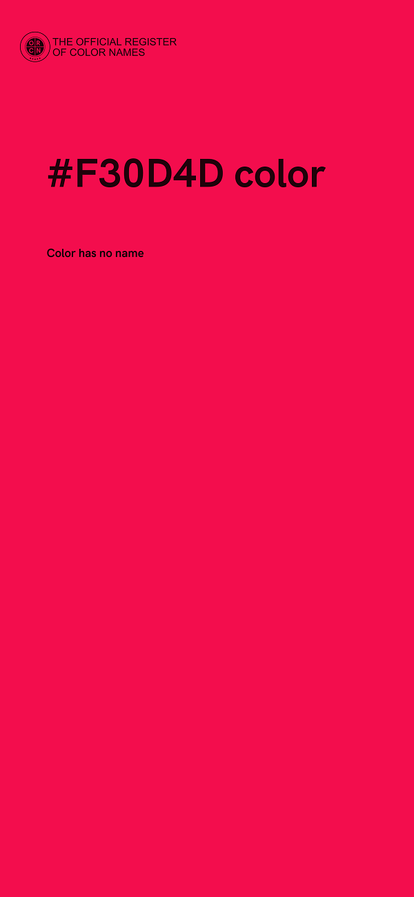 #F30D4D color image