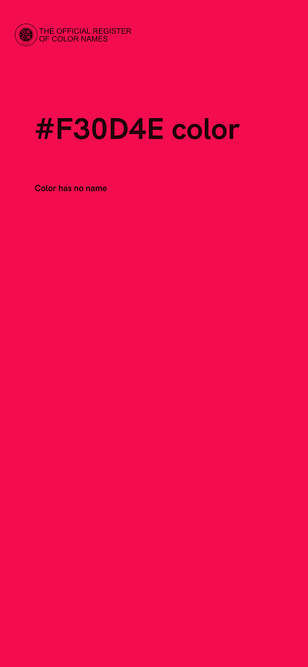 #F30D4E color image