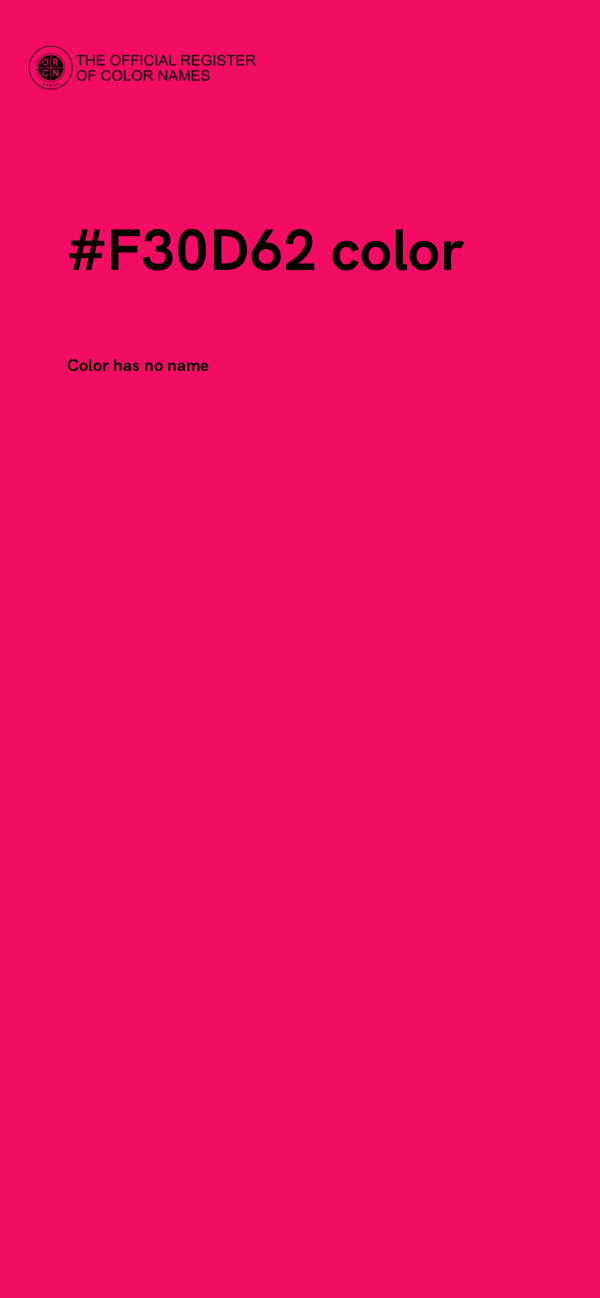 #F30D62 color image