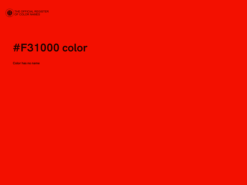 #F31000 color image