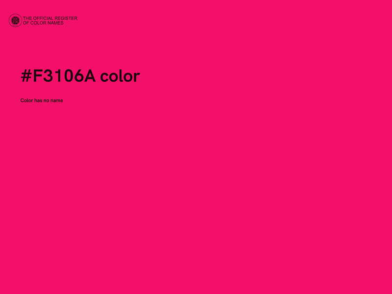 #F3106A color image