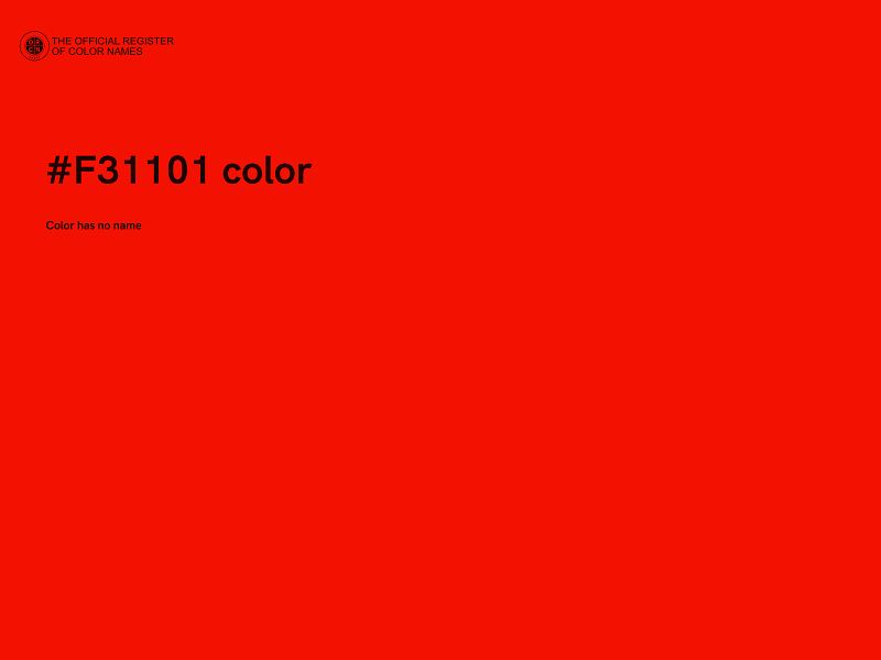 #F31101 color image