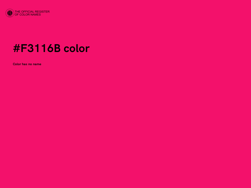 #F3116B color image
