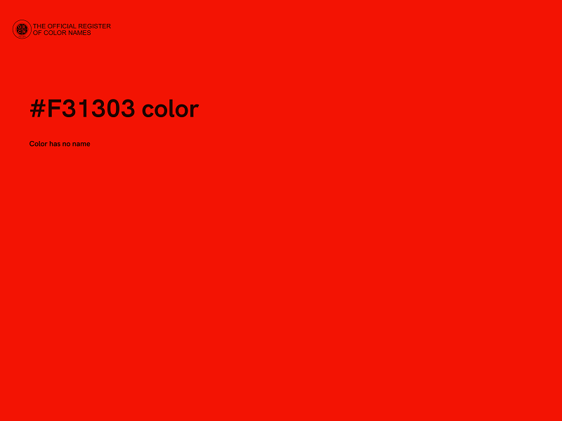 #F31303 color image