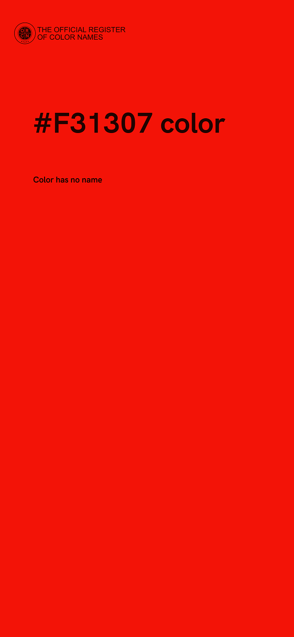 #F31307 color image