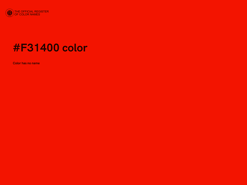 #F31400 color image