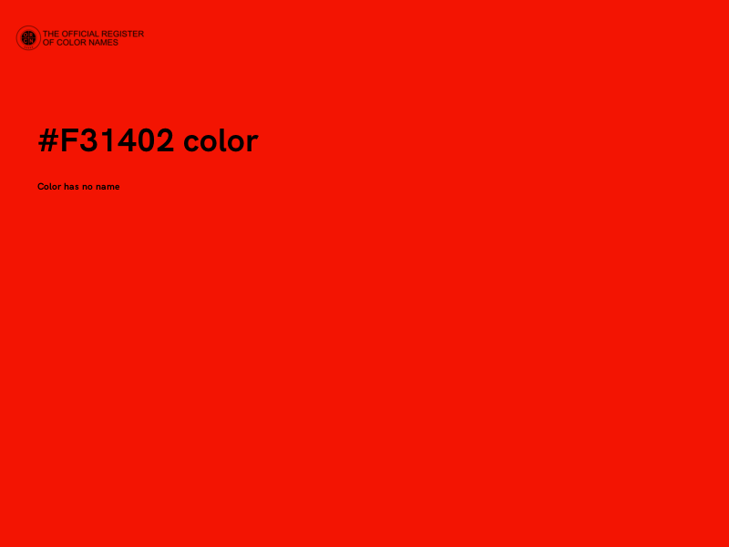 #F31402 color image